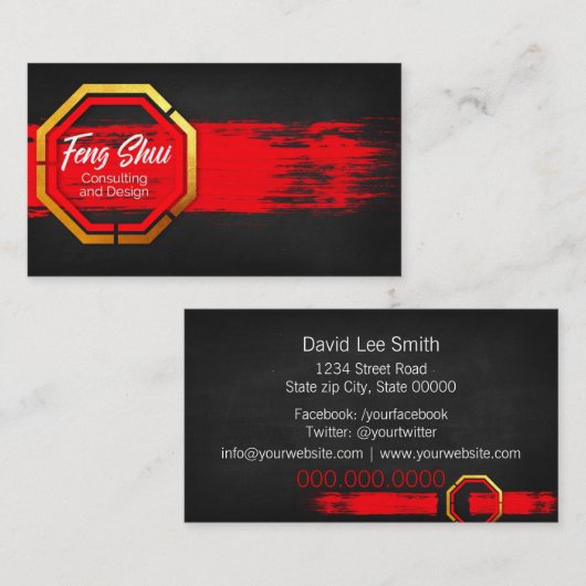Feng Shui Consulting Visitenkarte (Vorne/Hinten)