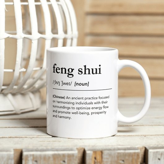 Feng Shui definiert chinesische Innenarchitektur Kaffeetasse