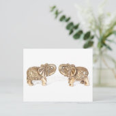 Feng Shui Double Elephant Postkarte (Stehend Vorderseite)