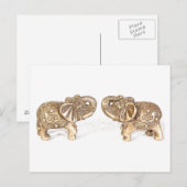 Feng Shui Double Elephant Postkarte (Vorne/Hinten)