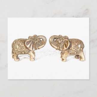 Feng Shui Double Elephant Postkarte