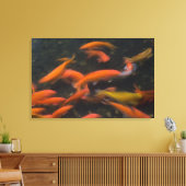Feng Shui glauben, koi Fische bringen viel Glück. Leinwanddruck (Insitu (Wohnzimmer))