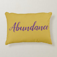 Feng Shui Gold & Lila "Abundance" Accent Pillow