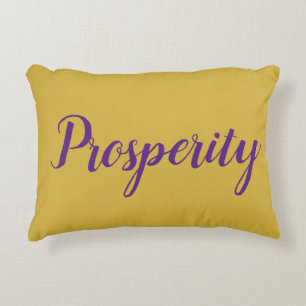 Feng Shui Gold & Lila "Prosperity" Accent Pillow Dekokissen