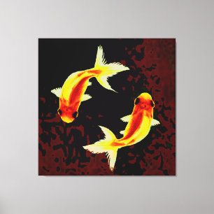 Feng Shui Goldfish Leinwanddruck