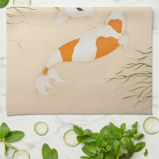 Feng Shui Koi Fish Handtuch (Gefaltet)