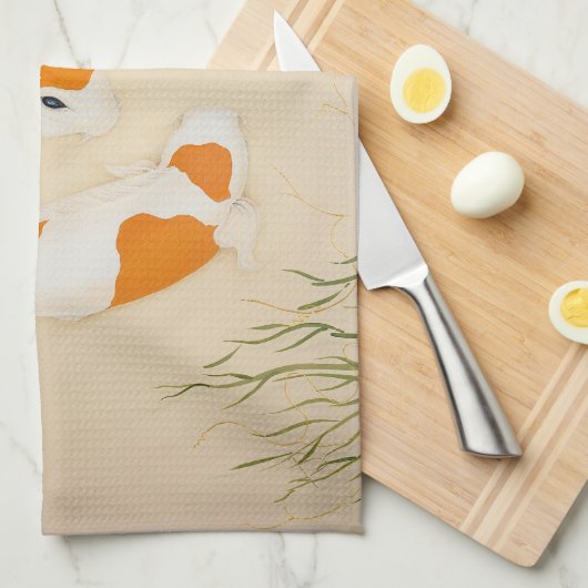 Feng Shui Koi Fish Handtuch (Viertel Falte)