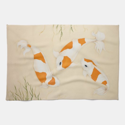Feng Shui Koi Fish Handtuch (Horizontal)