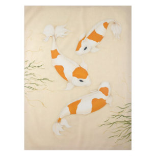Feng Shui Koi Teich Tischtuch Tischdecke