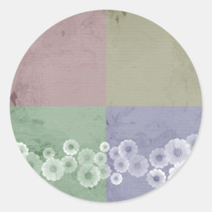 Feng Shui Style mit Blume Runder Aufkleber