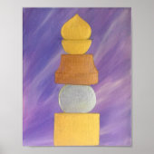Feng Shui Tri-farbene Pagoda 5 Element Poster (Vorne)