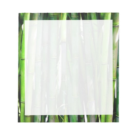Feng Shui Wealth Growth Green Bamboo Notizblock (Vorderseite)