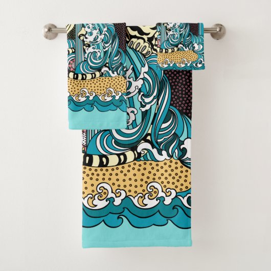 Feng Shui White Tiger Badhandtuch Set (Insitu)