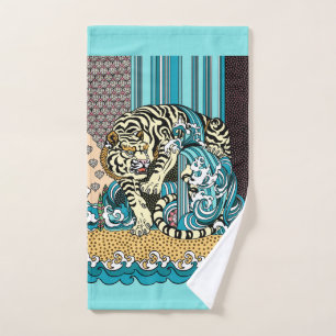 Feng Shui White Tiger Badhandtuch Set