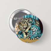 Feng Shui White Tiger Button (Vorne & Hinten)