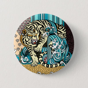 Feng Shui White Tiger Button