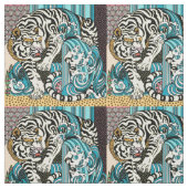 Feng Shui White Tiger Fabric Stoff (Muster)