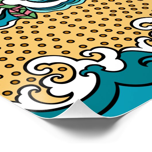 Feng Shui White Tiger Poster (Ecke)