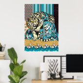 Feng Shui White Tiger Poster (Heimbüro)