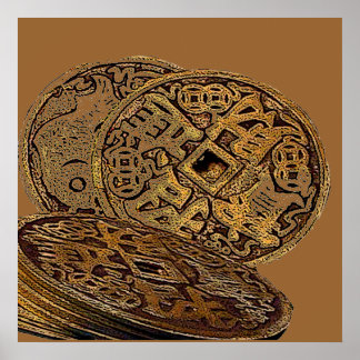 FENG SHUI WOALTH COINS POSTER