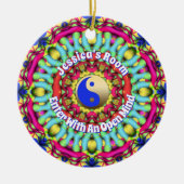 Feng Shui Yin Yang Mandala Room Hängeeinrichtung Keramik Ornament (Vorne)