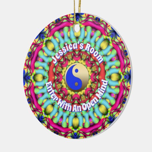 Feng Shui Yin Yang Mandala Room Hängeeinrichtung Keramik Ornament (Links)