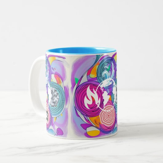 Feng Shui Zweifarbige Tasse (Vorderseite Links)