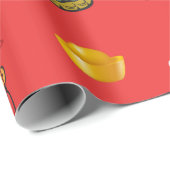 Fengshui Viel Glück, Money and Abundance Symbols Geschenkpapier (Rolleneckpunkt)