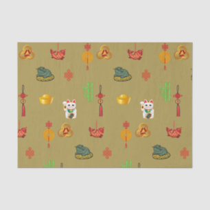 Fengshui Viel Glück, Money and Abundance Symbols Seidenpapier
