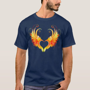 Feni Dragon Heart Wings Fantasy Faible Zurück T-Shirt