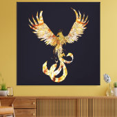 Fênix em chamas - Phoenix on fire. Leinwanddruck (Insitu (Wohnzimmer))