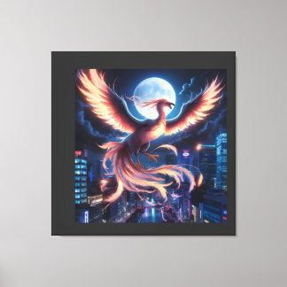 Fênix flamejante leinwanddruck