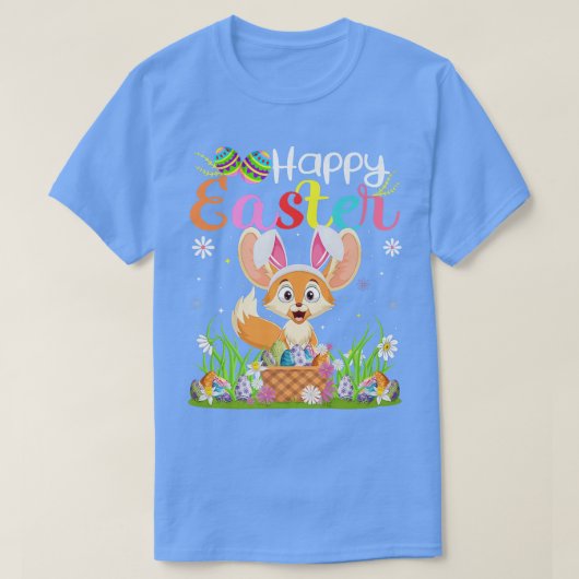 Fennec Fo Bunny Egg Jagd Funny Fennec Fo Happy T-Shirt (Design vorne)