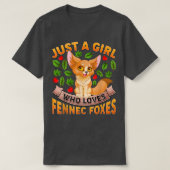Fennec Fo Lover Ein Mädchen, das Fennec Lieben T-Shirt (Design vorne)