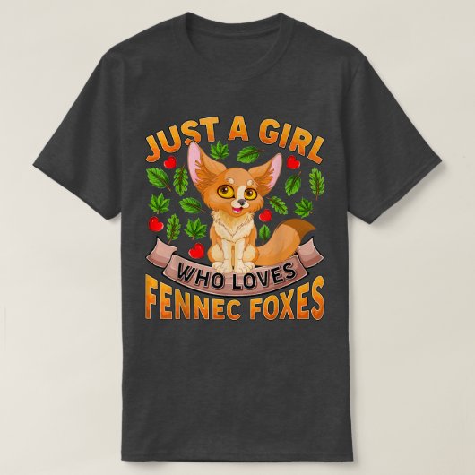 Fennec Fo Lover Ein Mädchen, das Fennec Lieben T-Shirt (Design vorne)