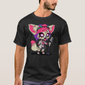 Fennec Fox 80er Pop Star Zombie T-Shirt (Vorderseite)