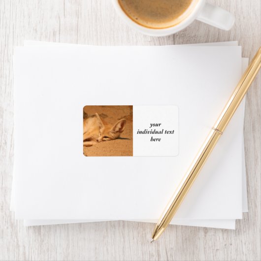 Fennec Fox Adressaufkleber (Insitu)