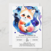 Fennec Fox Birthday Extravaganza Einladung (Vorderseite)