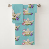 Fennec Fox Blume Niedlich Badhandtuch Set (Insitu)