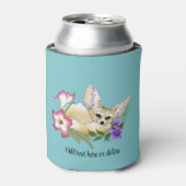 Fennec Fox Blume Niedlich Dosenkühler (Kanne Vorderseite)