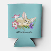 Fennec Fox Blume Niedlich Dosenkühler (Vorderseite)