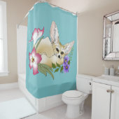 Fennec Fox Blume Niedlich Duschvorhang (Beispiel)