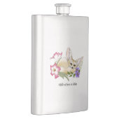 Fennec Fox Blume Niedlich Flachmann (Rechts)