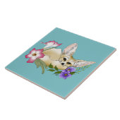 Fennec Fox Blume Niedlich Fliese (Seite)