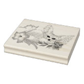 Fennec Fox Blume Niedlich Gummistempel (Stempel)