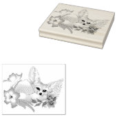 Fennec Fox Blume Niedlich Gummistempel (Stempel)