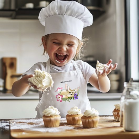Fennec Fox Blume Niedlich Kinderschürze