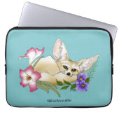 Fennec Fox Blume Niedlich Laptopschutzhülle (Vorderseite)