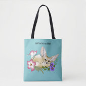 Fennec Fox Blume Niedlich Tasche (Vorderseite)