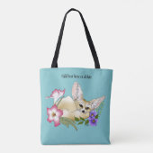 Fennec Fox Blume Niedlich Tasche (Rückseite)